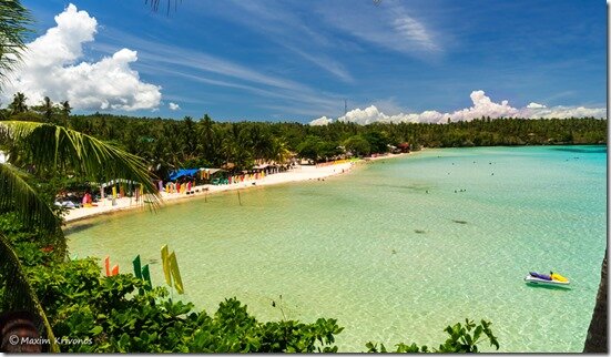 Филиппины, красивое море, Камотес, Сантьяго, пляж, белый песок, скутер, бирюзовая вода