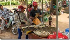Камбоджа, СиемРеап, Сиемрип, улица, торговец, еда, жареный, банан